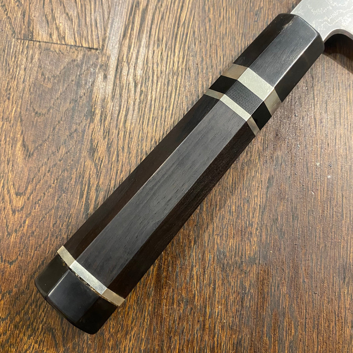 Trade in Jikko 270mm Gyuto Aogami 2 Suminagashi Ebony / Nickel / Micarta Handle