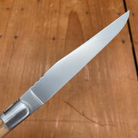 Au Sabot Laguiole Steak Knife Set Stainless Olive Handles with Oak Box - 6 Pieces