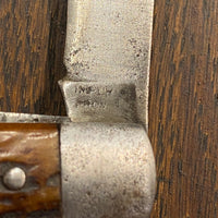 Imperial 3 3/8” Easy Opener Jack Carbon Blades Bone Scales US WW2 Issue