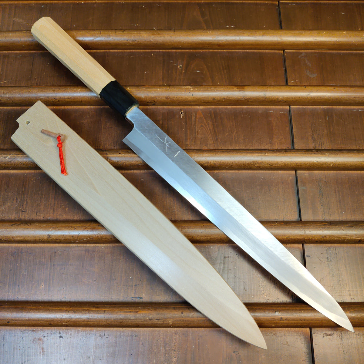 Hitohira Kikuchiyo Manzo 270mm Yanagi Aogami 2 Ho Wood W/ Box & Saya