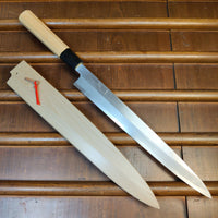Hitohira Kikuchiyo Manzo 270mm Yanagi Aogami 2 Ho Wood W/ Box & Saya