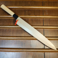 Hitohira Kikuchiyo Manzo 270mm Yanagi Aogami 2 Ho Wood W/ Box & Saya
