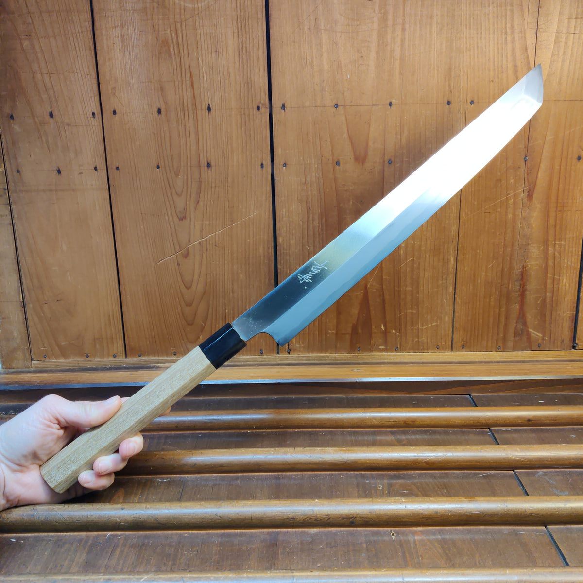 Yoshikane Hamono 330mm Sakimaru Takohiki Shirogami 1 Ho Horn