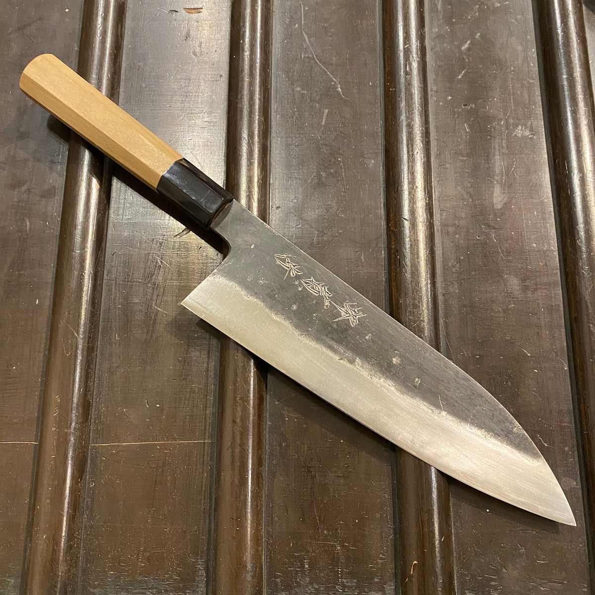 Sakai Kikumori 210mm Wa Gyuto - Shirogami 1 - Kurouchi