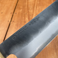 Blenheim Forge x Bernal Cutlery 165mm Nakiri Stainless Clad Aogami Super Oak & Brass