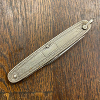 Landers Frary & Clark 3” Pen Carbon Blade Silverplate Scales 1912-1950