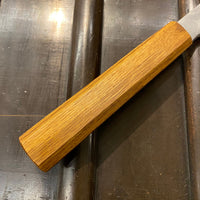 Kikumori 180mm Usuba Rain Drop Suminagashi Octagonal Oak