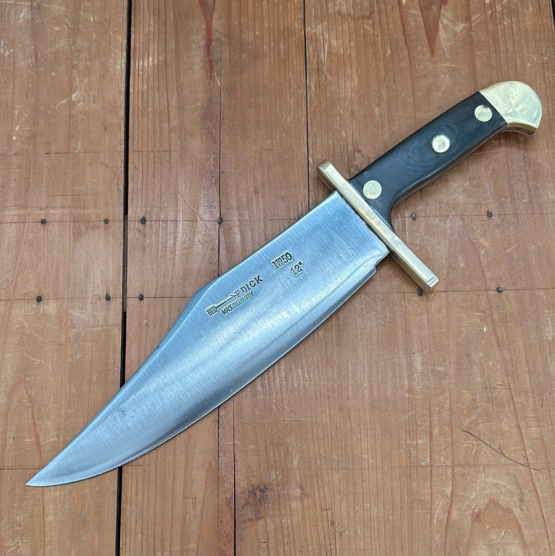 Vintage F Dick 12" Bowie From No. 50 Lobster Splitter - WW2 Theater Knife?