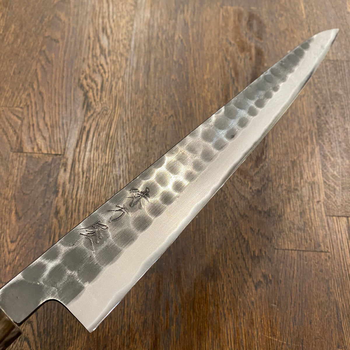 Trade in Mutsumi Hinoura Ajikataya 270mm Sujihiki Shirogami 2 Tsuchime Ho / Horn Handle