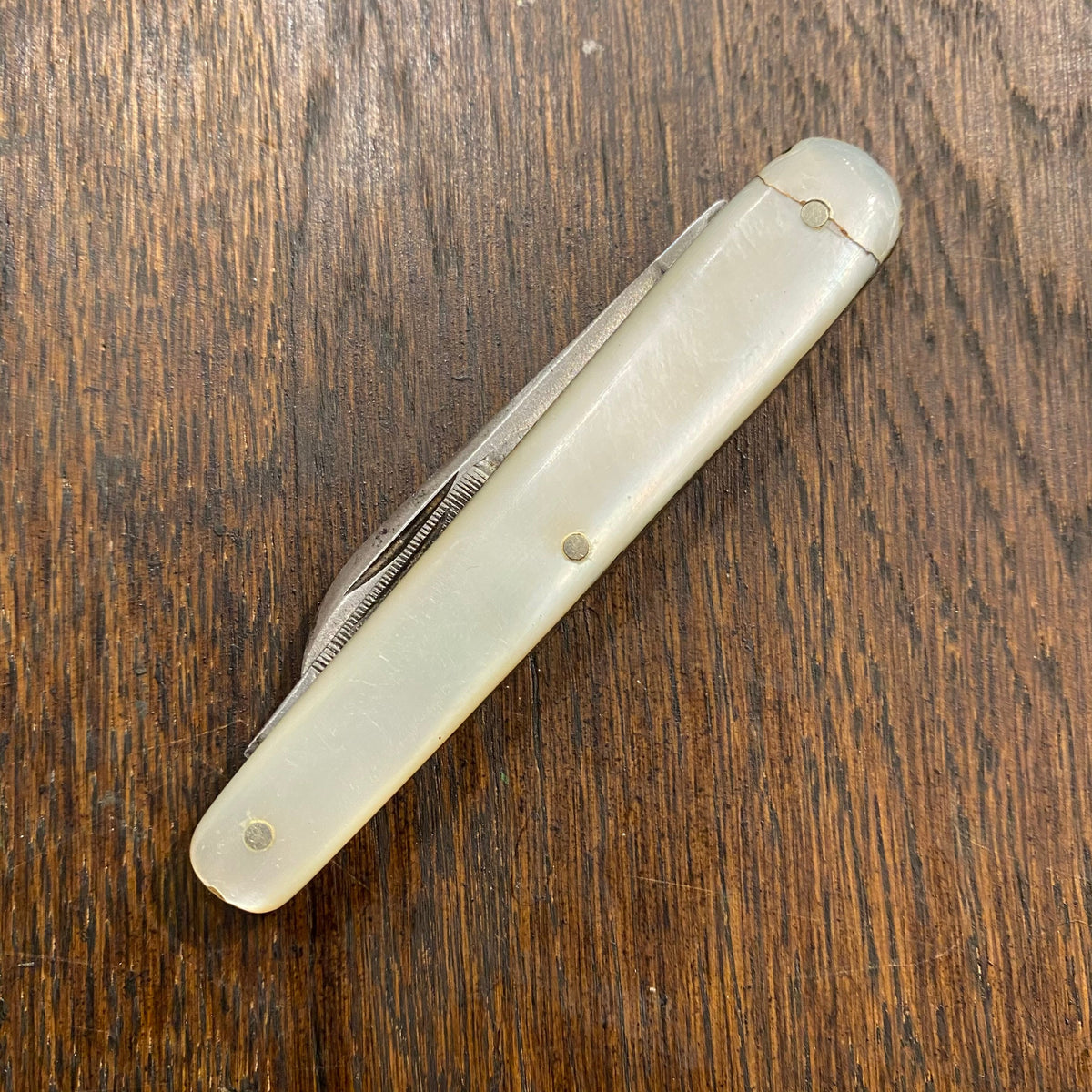 Miller Bros 3.25" Sleeveboard Whittler Carbon Steel Mother Of Pearl 1872-1926