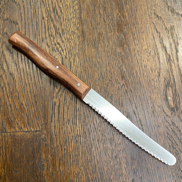 Windmühlenmesser New Old Stock 4.25" Tomato Knife Round Tip Stainless Palisander 1960’s-70’s