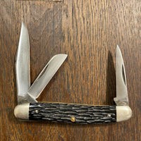 KA-BAR 3 5/8" Stockman Carbon Steel Rough Black 1960s-70s