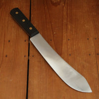 K Sabatier New Old Stock 10" Bullnose Butcher Carbon Steel 1950's