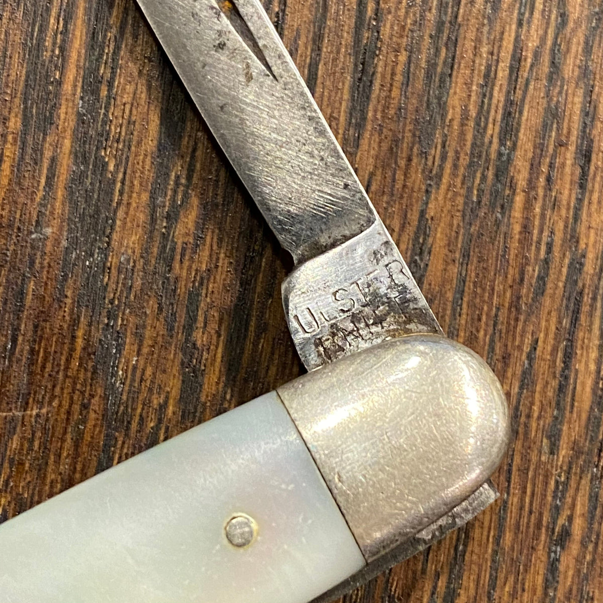 Ulster Knife Co. 2 7/8" Pen Knife Carbon Steel & Mother of Pearl 1876-1941