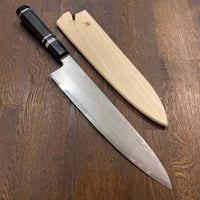 Trade in Jikko 270mm Gyuto Aogami 2 Suminagashi Ebony / Nickel / Micarta Handle