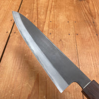 Trade In Tagai Sanjo 210mm Gyuto Stainless Clad Shirogami 2 Oak and Wenge Handle