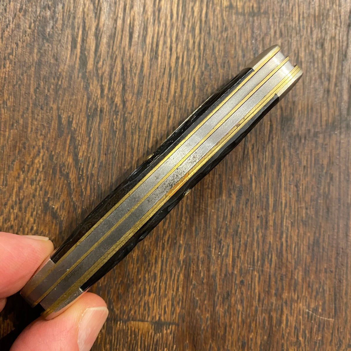 KA-BAR 3 5/8" Stockman Carbon Steel Rough Black 1960s-70s