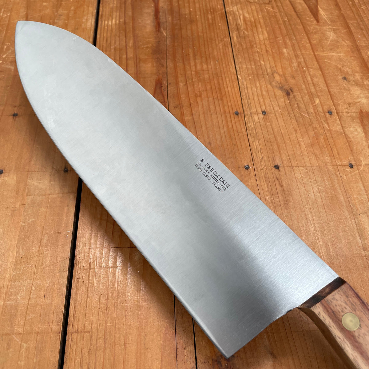 No 2 Dehillerin 300cm / 12.5" Abattre Heavy Chef Knife Stainless Steel Rosewood 26 oz