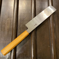 Kikumori 180mm Usuba Rain Drop Suminagashi Octagonal Oak
