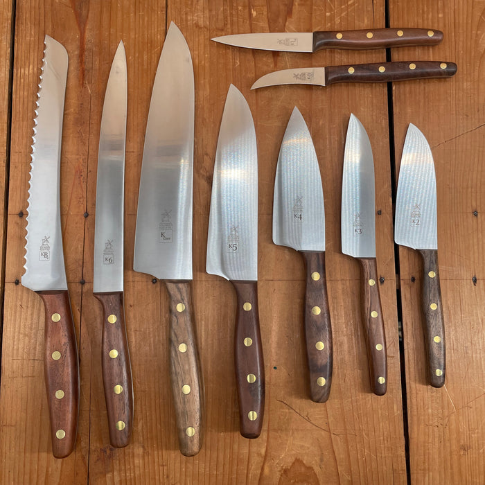 Windmühlenmesser K Series Stainless Walnut Knife Set - 9 Pieces