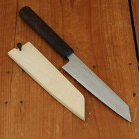 Sakai Kikumori Yugiri 150mm Kiritsuke Petty Stainless Clad Aogami 1 Ebony