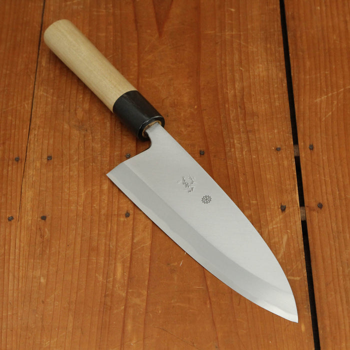 Sakai Kikumori Tomoshibi 180mm Deba Shirogami 2