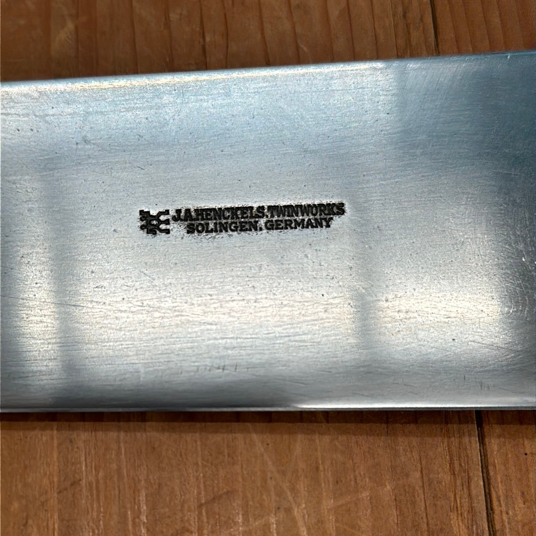 J A Henckels 10" Lobster Splitter / Chef de Chef Hand Forged Carbon Steel 1950s Early 60s