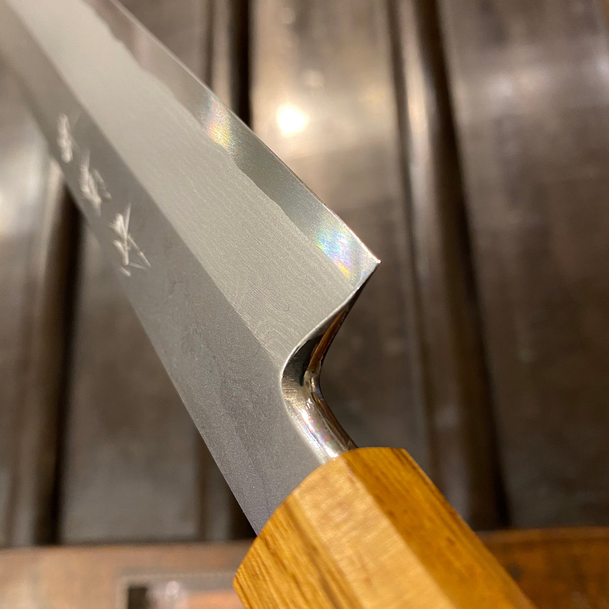 Kikumori 300mm Yanagi Rain Drop Suminagashi Octagonal Oak