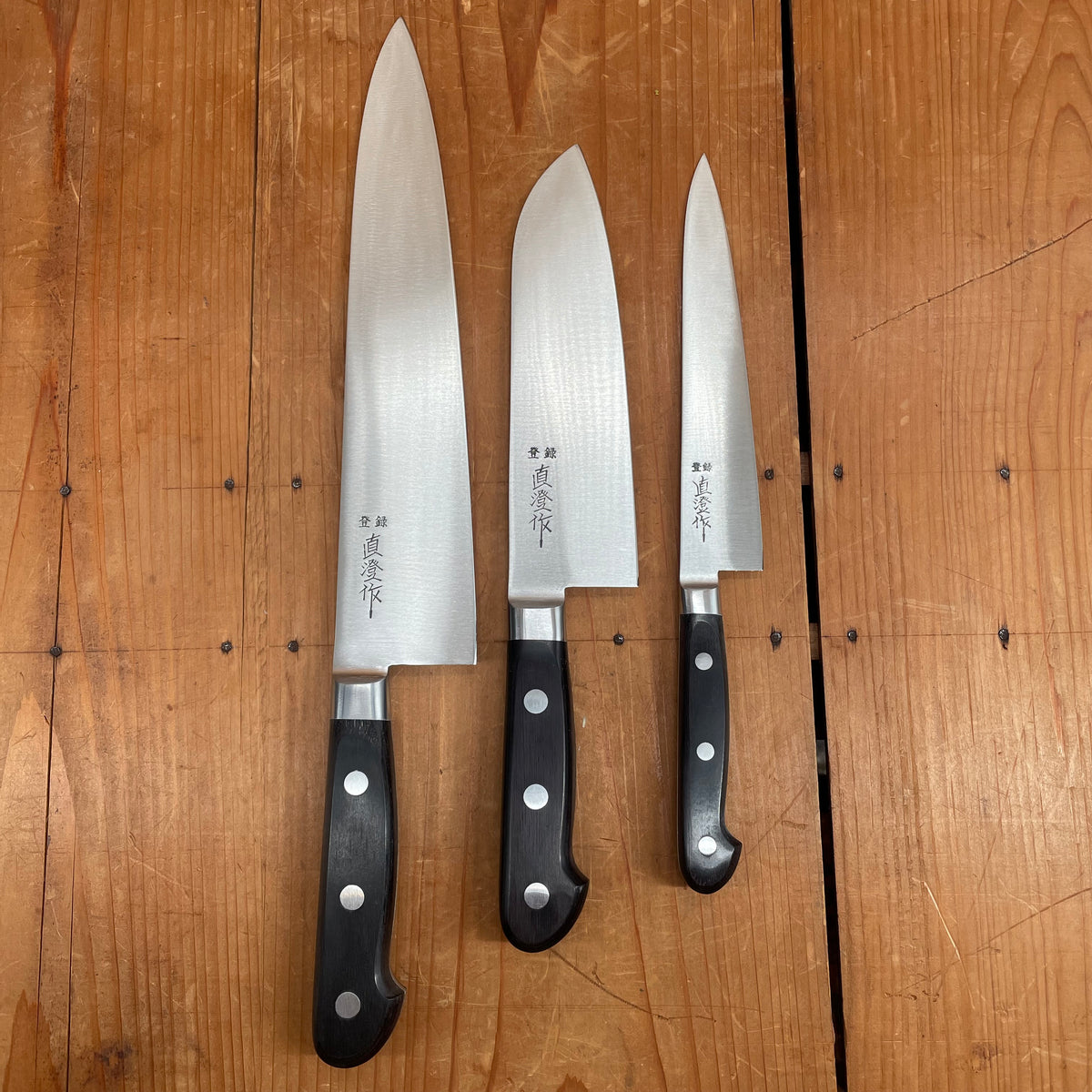Naozumi Nihonkou Carbon Knife Set - 3 Pieces