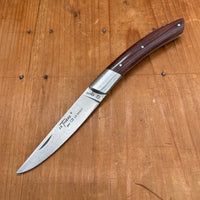 Au Sabot Le Thiers 12cm Stainless Straight Liner Lock Bolstered Violet Handle with Corkscrew