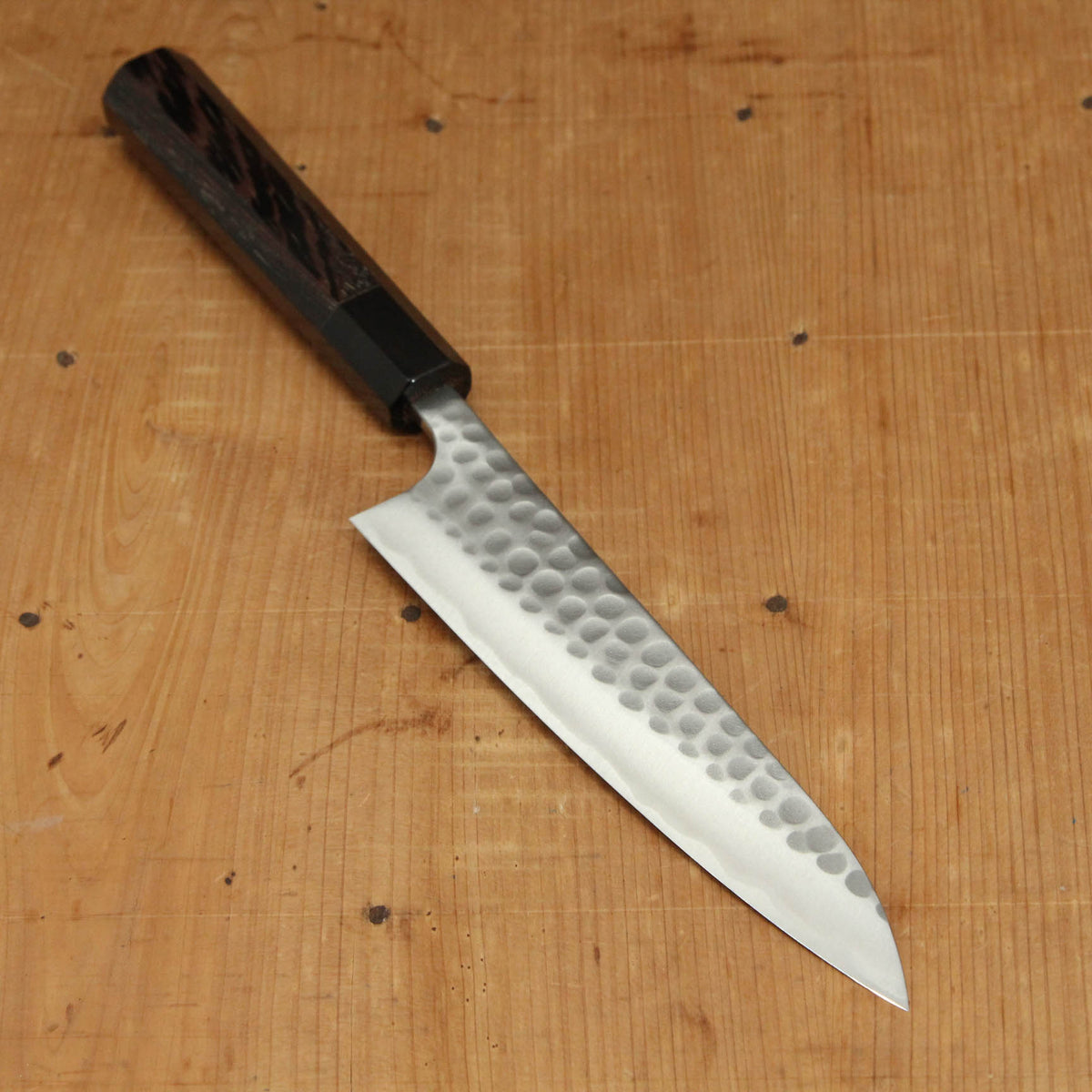 Anryu Hamono 150mm Petty Stainless Clad Aogami Tsuchime Wenge Handle