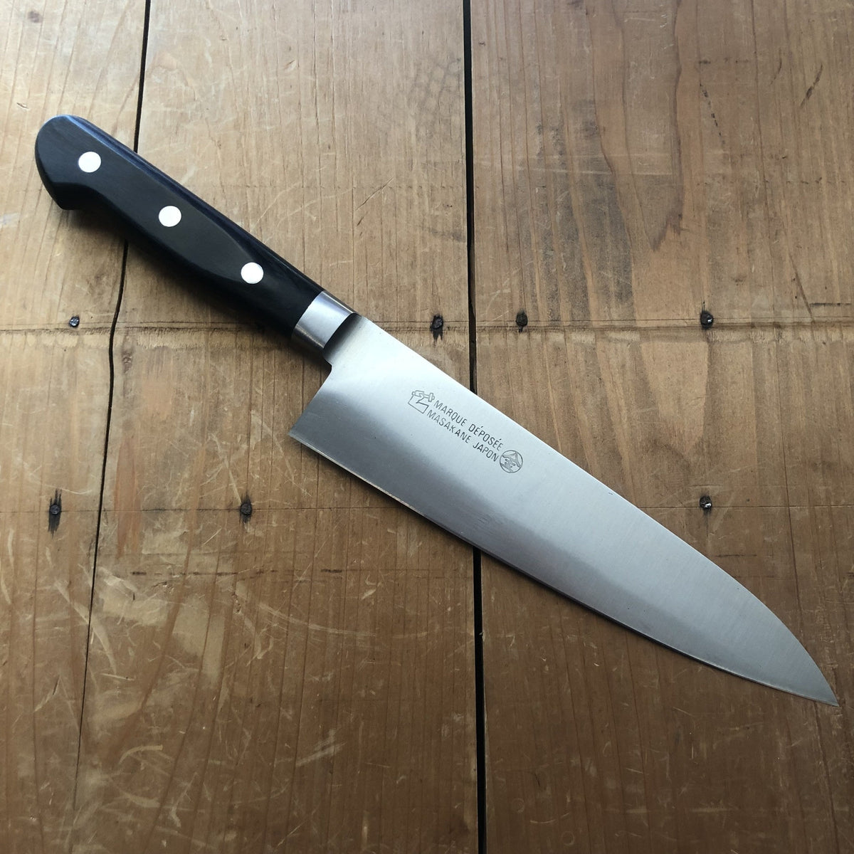 Masakane New Old Stock 180mm Gyuto SK Carbon Steel Pakka
