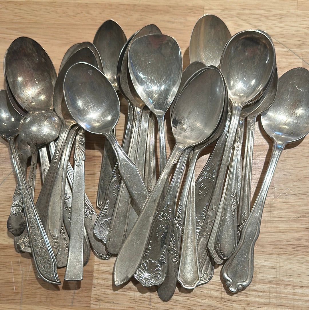 Assorted Silverplate Spoons Bargain Bin $3