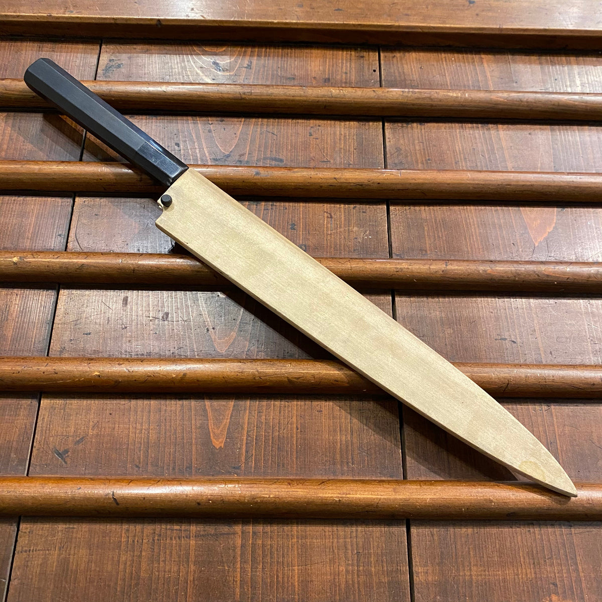 Sakai Takayuki Itsuo Doi 270mm Yanagi Aogami 2 Ebony Octagon