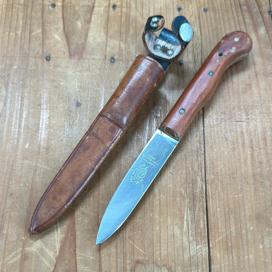 Erik Anton Berg 4 Utility Knife Stainless Sweden 1930s-60s?