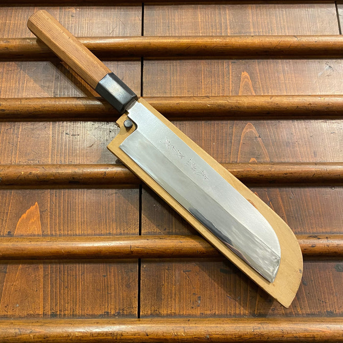 Korin 180mm Kamagata Usuba Ginsan Ichii Yew Handle W Saya