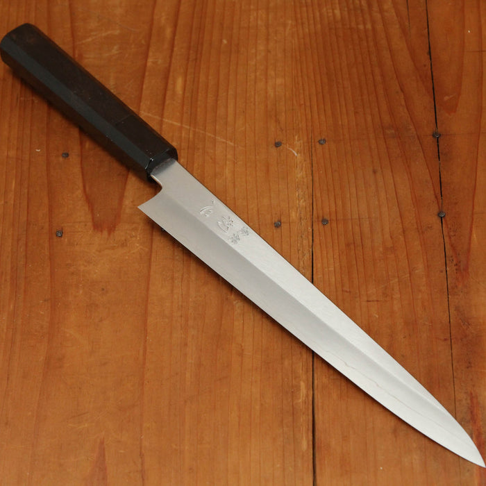 Hatsukokoro Nakagawa 240mm Sujihiki Ginsanko Ebony Black Buffalo Horn Handle