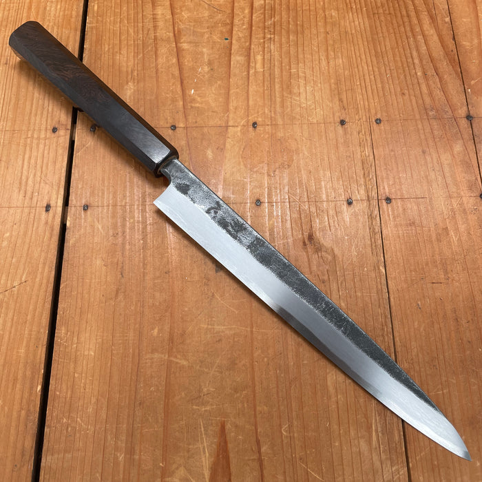 Hatsukokoro Shirasagi 240mm Yanagi Aogami 2 Kurouchi Ebony Handle