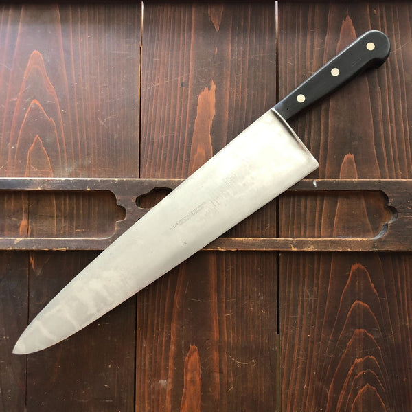 J A Henckels 14" Chef Knife Carbon Steel 1950's Solingen