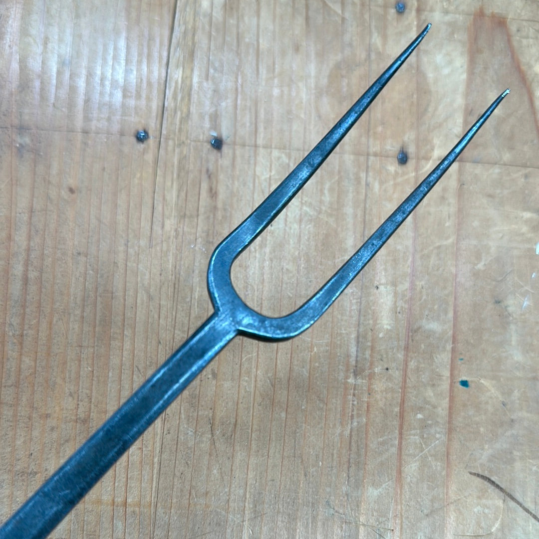 Hand Forged Fork 14.75" Overall Carbon Steel
