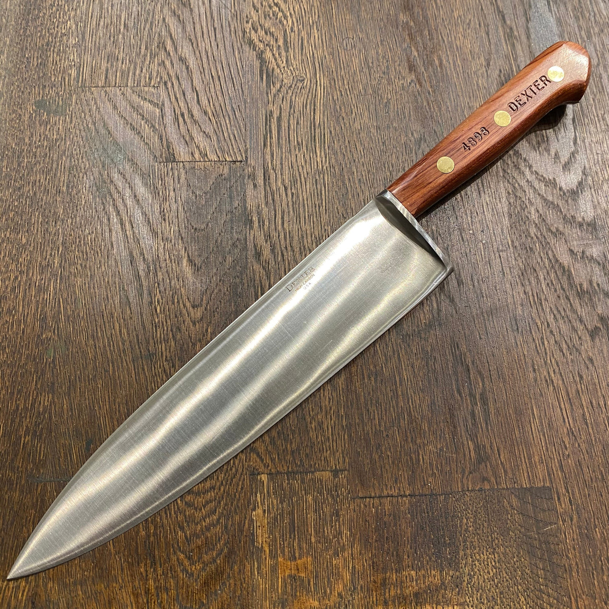Dexter 8 7/8” Chef Forged Carbon Steel Rosewood New Old Stock 1950s-70s