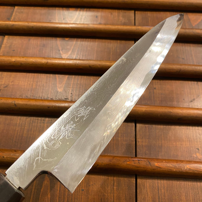 Tesshu 240mm Single Bevel Gyuto Aogami 1 Suminagashi Rosewood Octagonal