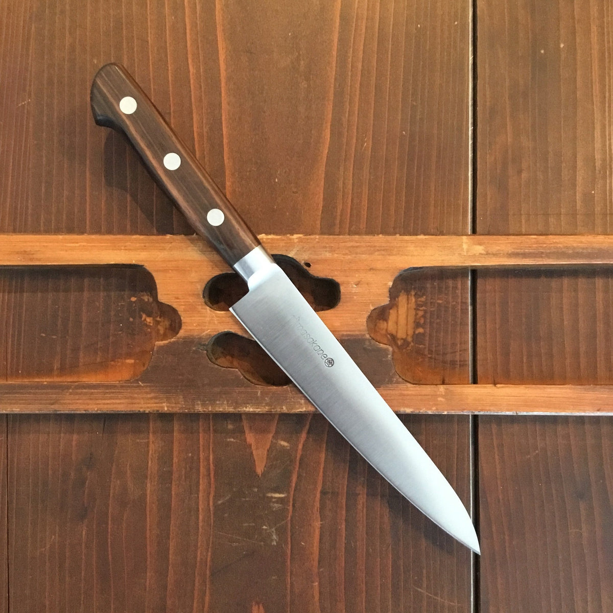 Masakane New Old Stock 150mm Petty SK Carbon Steel Ebony
