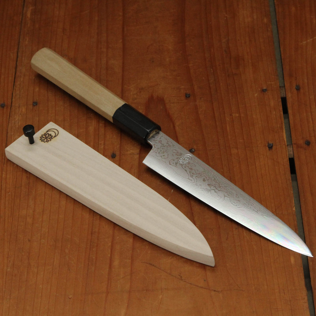 Sakai Kikumori Kikuzuki Uzu 150mm Petty Aogami 1 with Saya