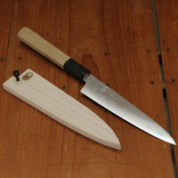 Sakai Kikumori Kikuzuki Uzu 150mm Petty Aogami 1 with Saya