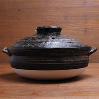 Daikoku Banko Ware Soup Donabe - Black Brushstroke