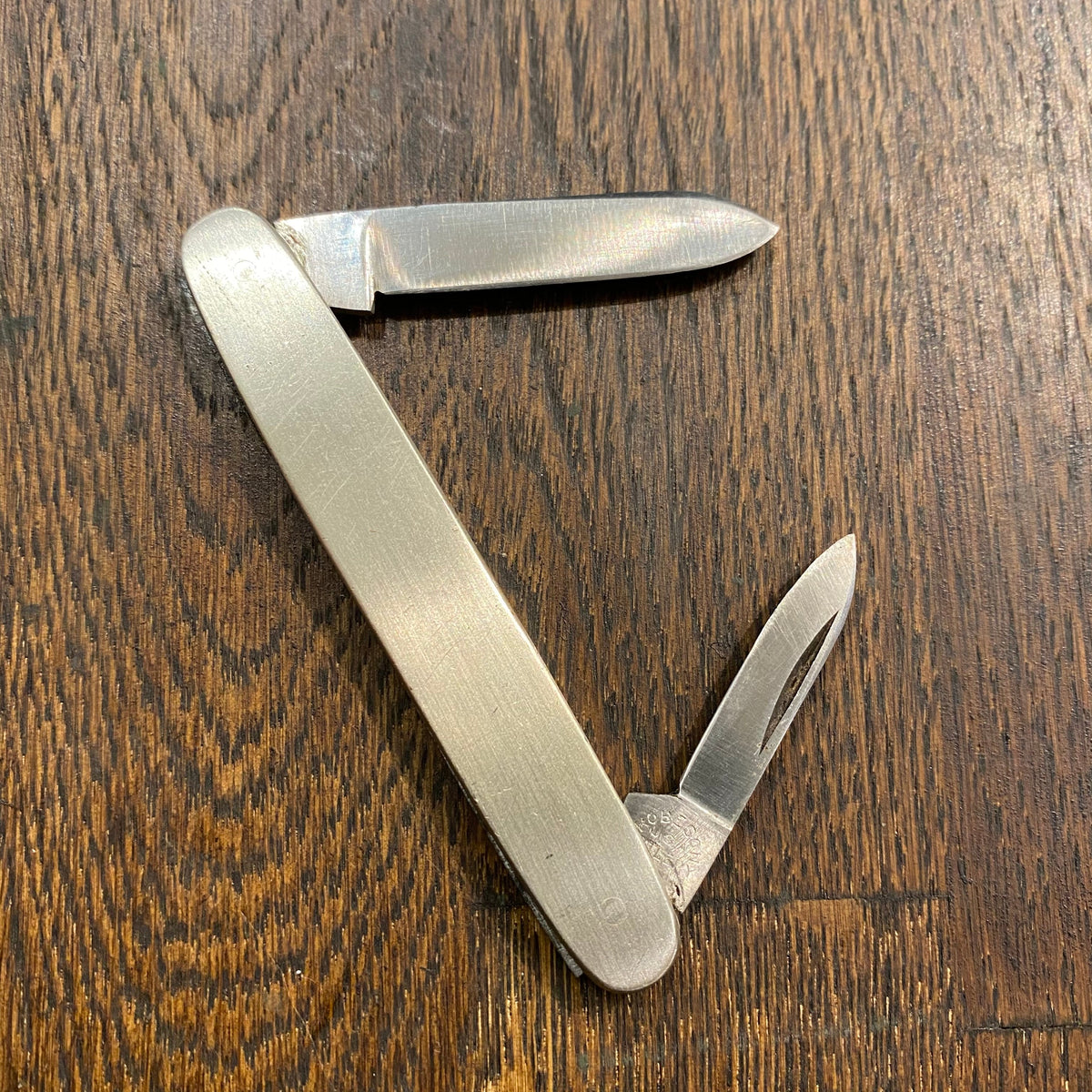 Robeson Shuredge 3” Pen Stainless Blade Nickel Scales 1922-38