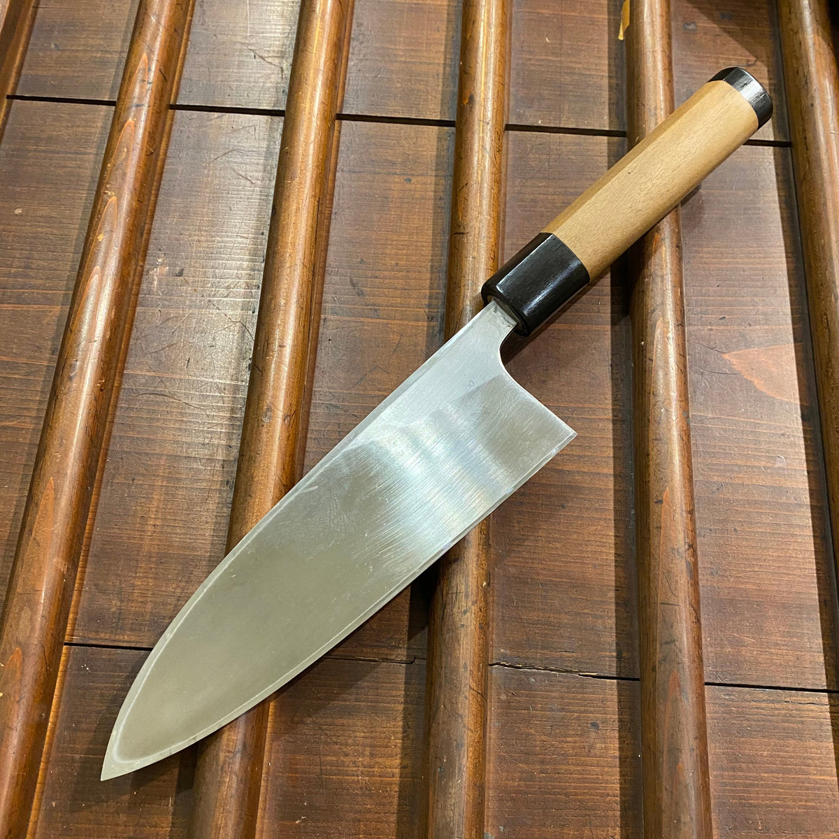 Yoshikane 180mm Deba V2 Suminagashi W Saya & Box