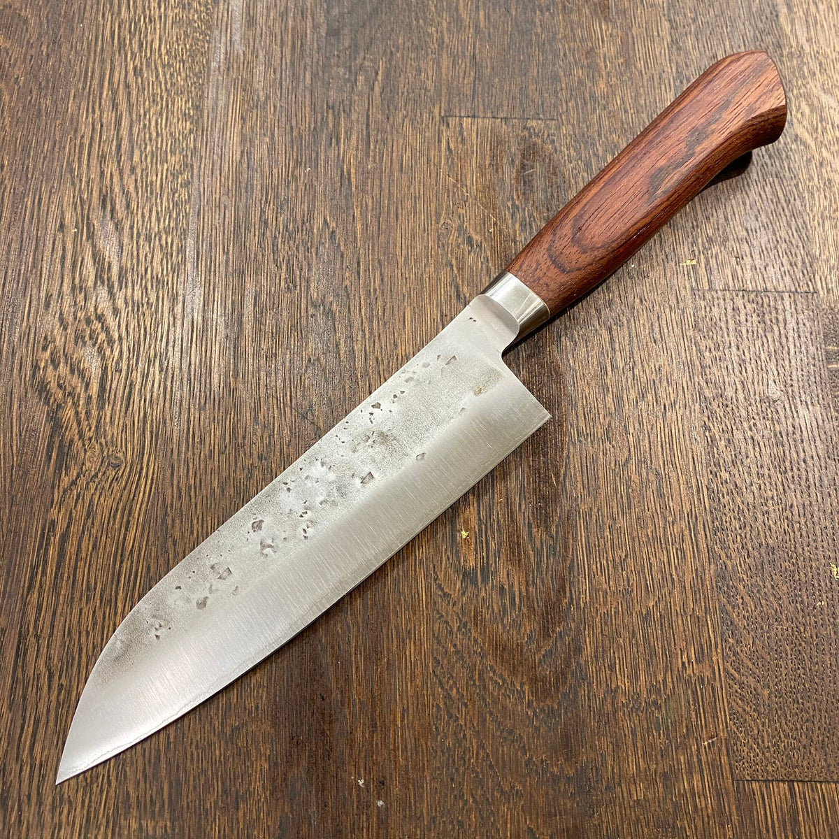 170mm Santoku Stainless Clad Aogami 2 With Bubinga Handle