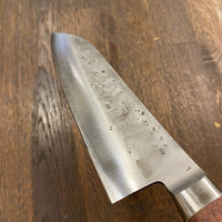 170mm Santoku Stainless Clad Aogami 2 With Bubinga Handle